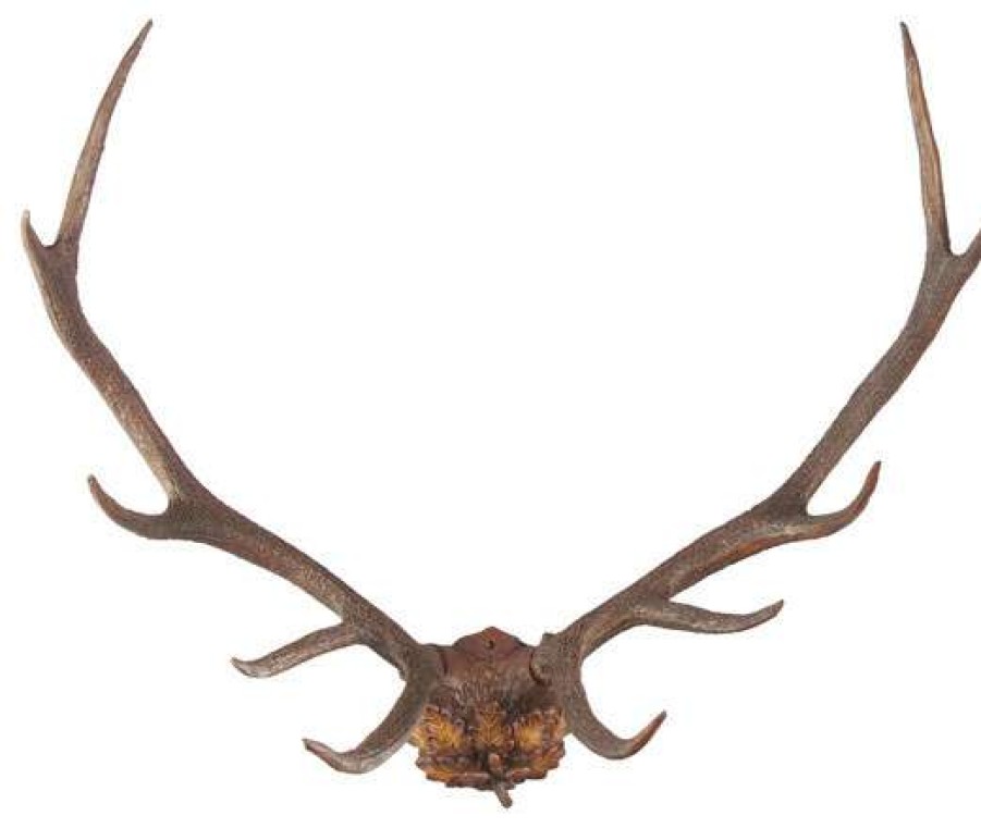 Wall Decor * | Outlet Ok Casting Oak Leaf Antlers Sculpture