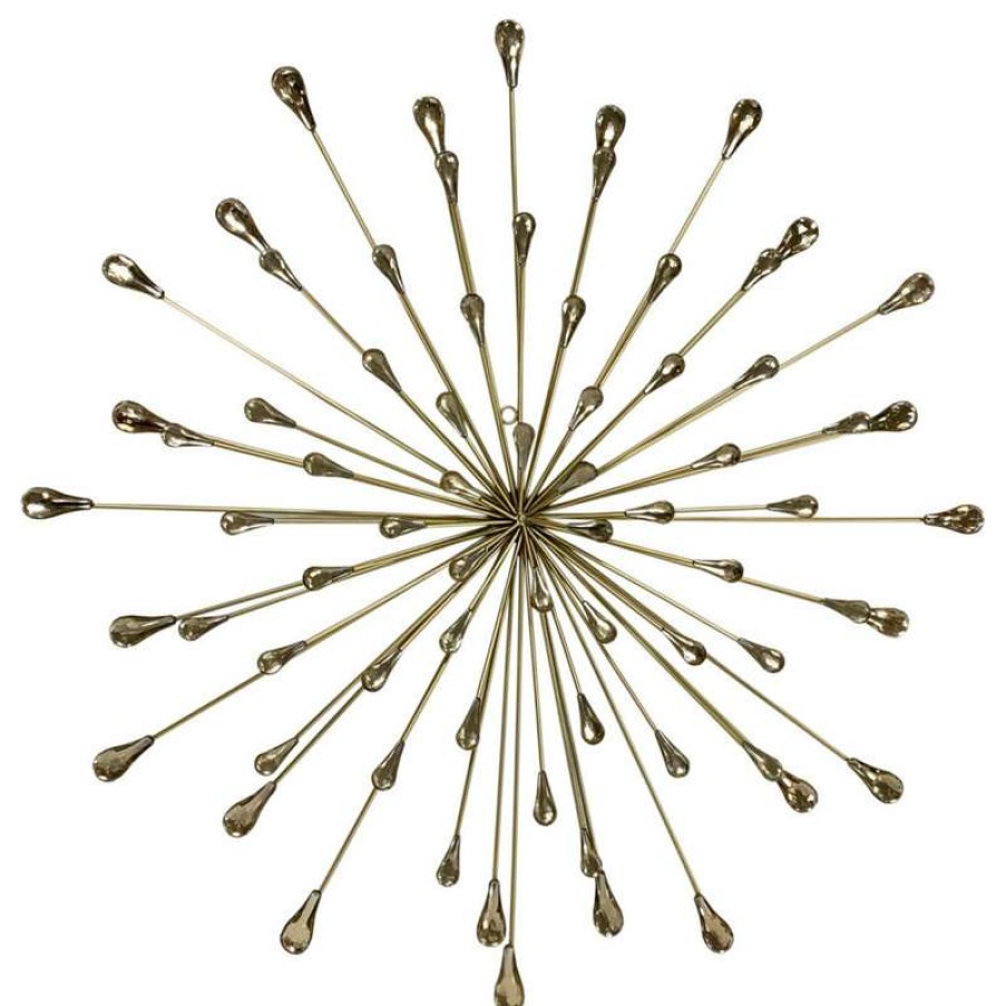 Wall Decor * | Deals Tripar International, Inc. 28 Dia Starburst Wall Art, Gold