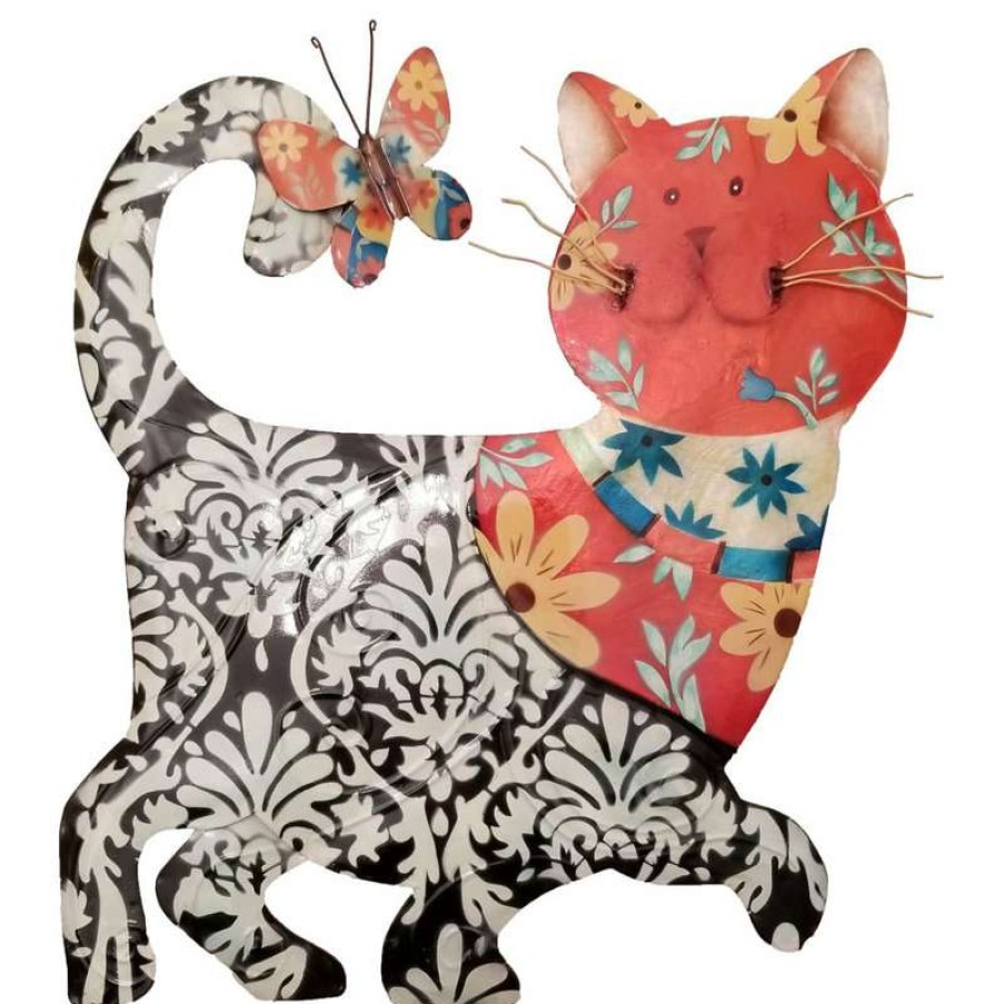 Wall Decor * | Discount Eangee Cat Black And Red (M615531)