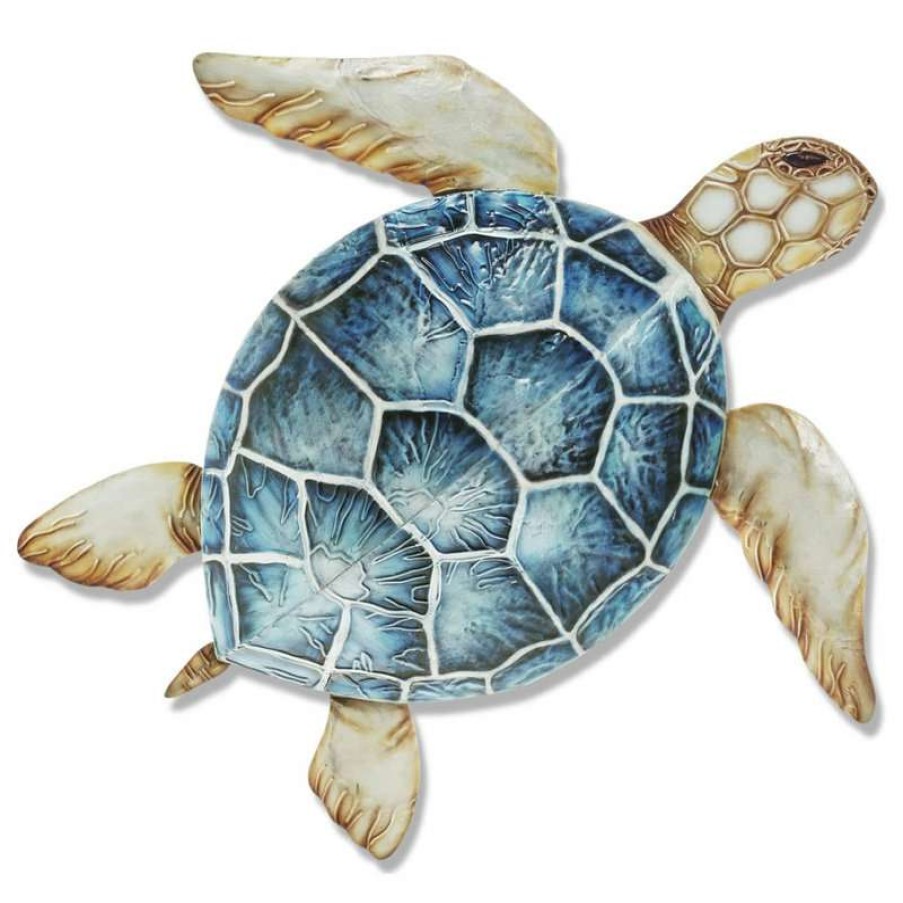 Wall Decor * | Budget Eangee Sea Turtle Wall Decor Blue