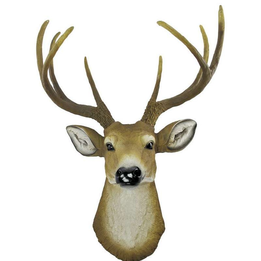 Wall Decor * | Cheap Zeckos Lifelike Faux 8 Point Buck Deer Head Bust Wall Mount Hanging 23 Inch