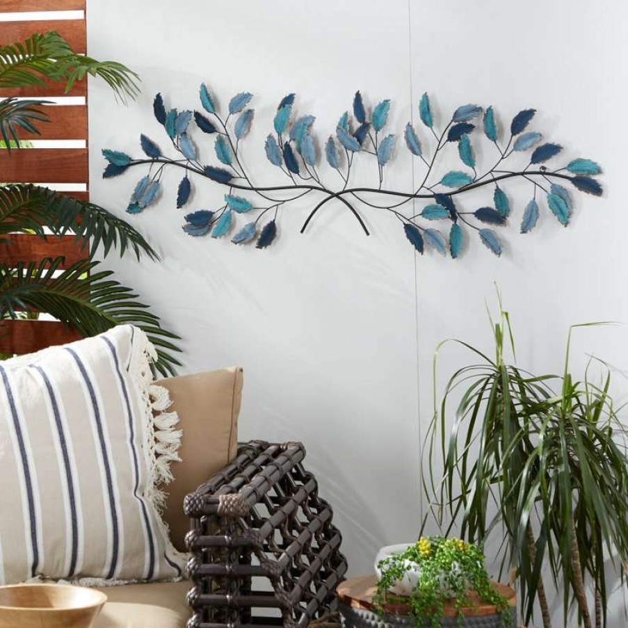 Wall Decor * | Budget Brimfield & May Traditional Blue Metal Wall Decor 95457