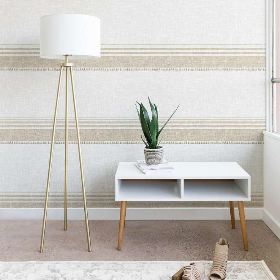 Wall Decor * | Flash Sale Deny Designs Holli Zollinger French Tassel Wallpaper, Tan, 2'X4