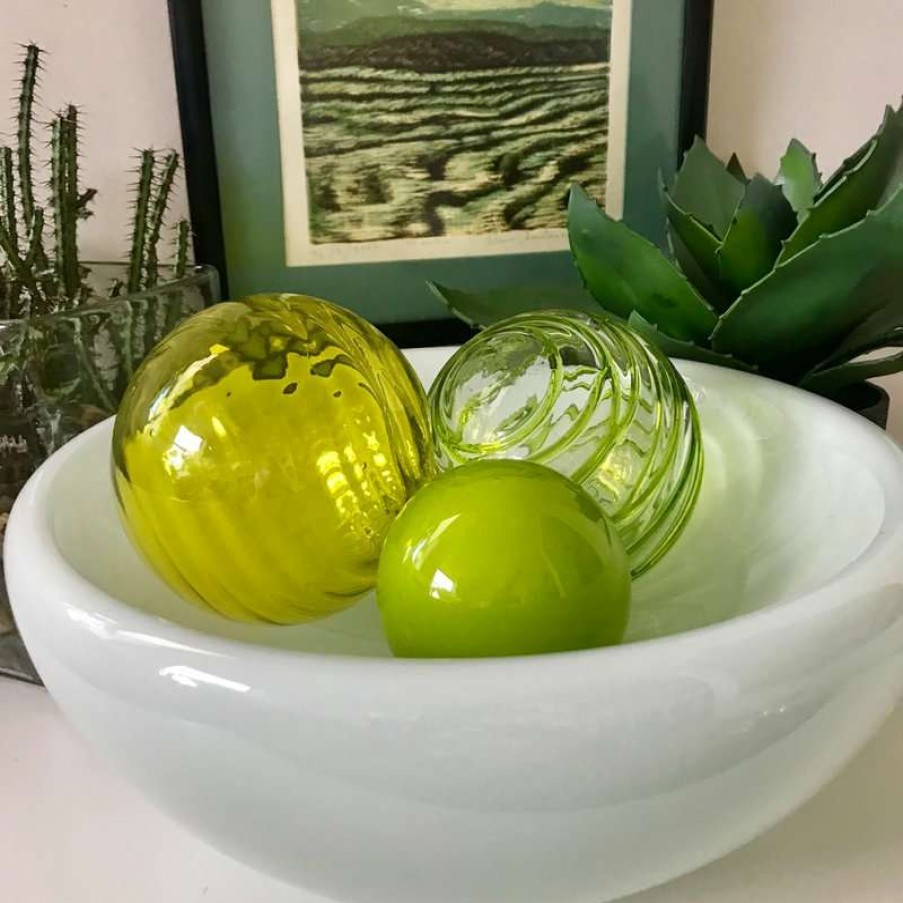 Wall Decor * | Top 10 Worldly Goods Too Sphere Set Of 3, Lemon Lime