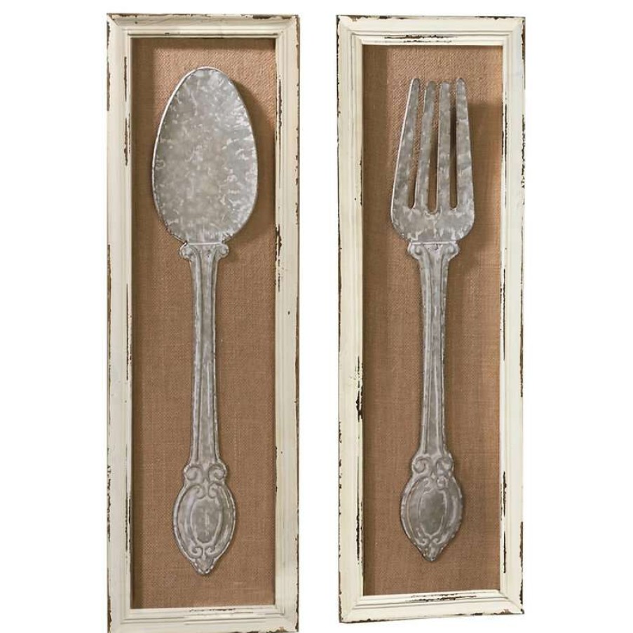 Wall Decor * | Discount Tripar International Spoon And Fork Wall Art, Set Of 2