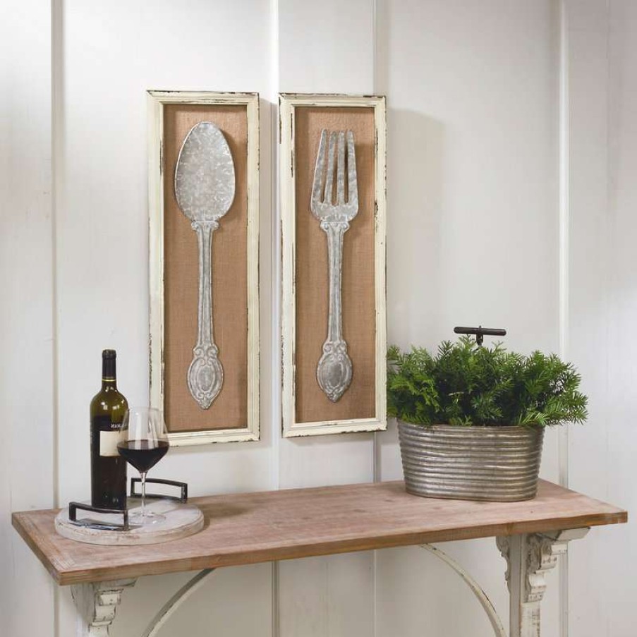 Wall Decor * | Discount Tripar International Spoon And Fork Wall Art, Set Of 2