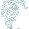 Wall Decor * | Buy Young'S Lacey Look Distressed Design Coastal Teal Seahorse Metal 18 Inches Wall Decor