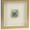 Wall Decor * | Promo Zodax Gold Framed Emerald Crystal Wall Decor