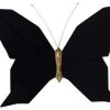 Wall Decor * | Outlet Sagebrook Home Resin 10 W Origami Butterfly Wall Hanging, Black