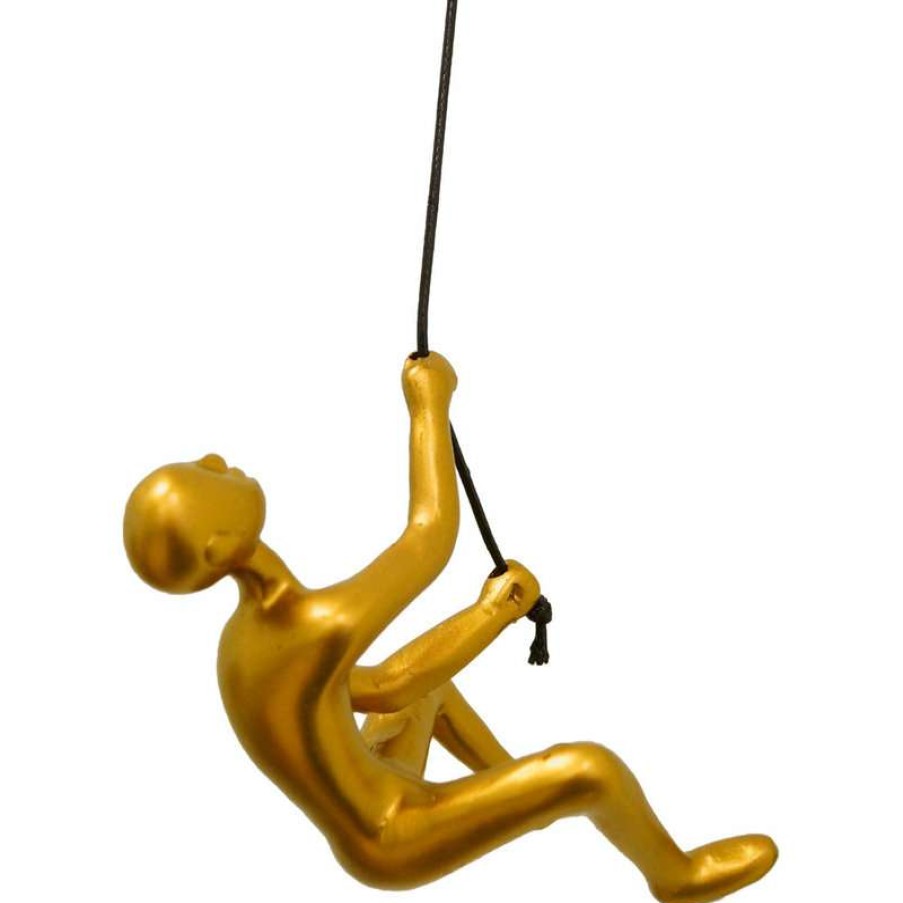 Wall Decor * | Outlet Lifestyle Group Distribution Climbing Man Wall Art, Gold