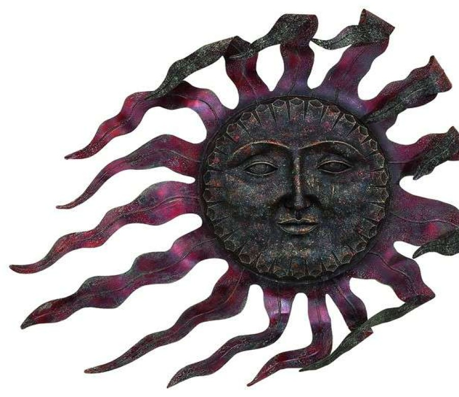 Wall Decor * | Best Deal Dr. Livingstone, I Presume Windswept Sun Face Wall Plaque