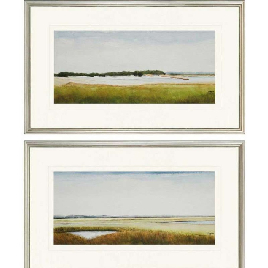 Wall Decor * | Outlet Paragon Decor Marshlands Ii Artwork, Set Of 2, 30 X18