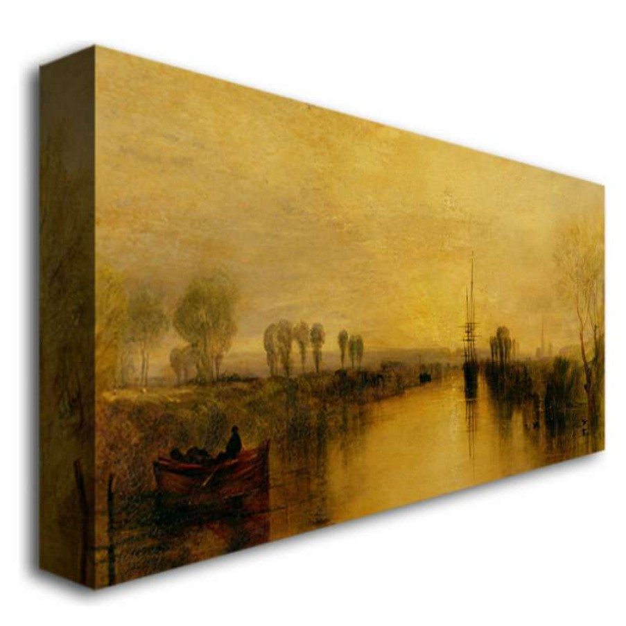 Wall Decor * | Top 10 Trademark Fine Art 'Chichester Canal, 1829' Canvas Art By Joseph Turner