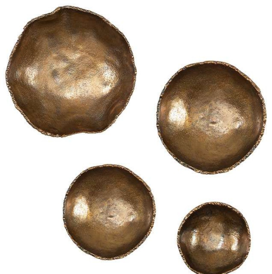 Wall Decor * | Cheap Uttermost Lucky Coins Brass Wall Bowls