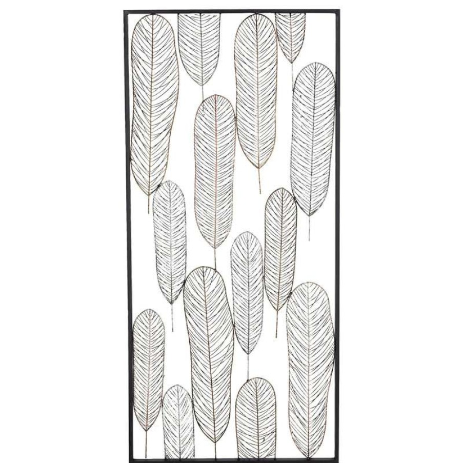 Wall Decor * | Cheapest Brimfield & May Black Iron Contemporary Wall Decor, 22 X 46 X 2