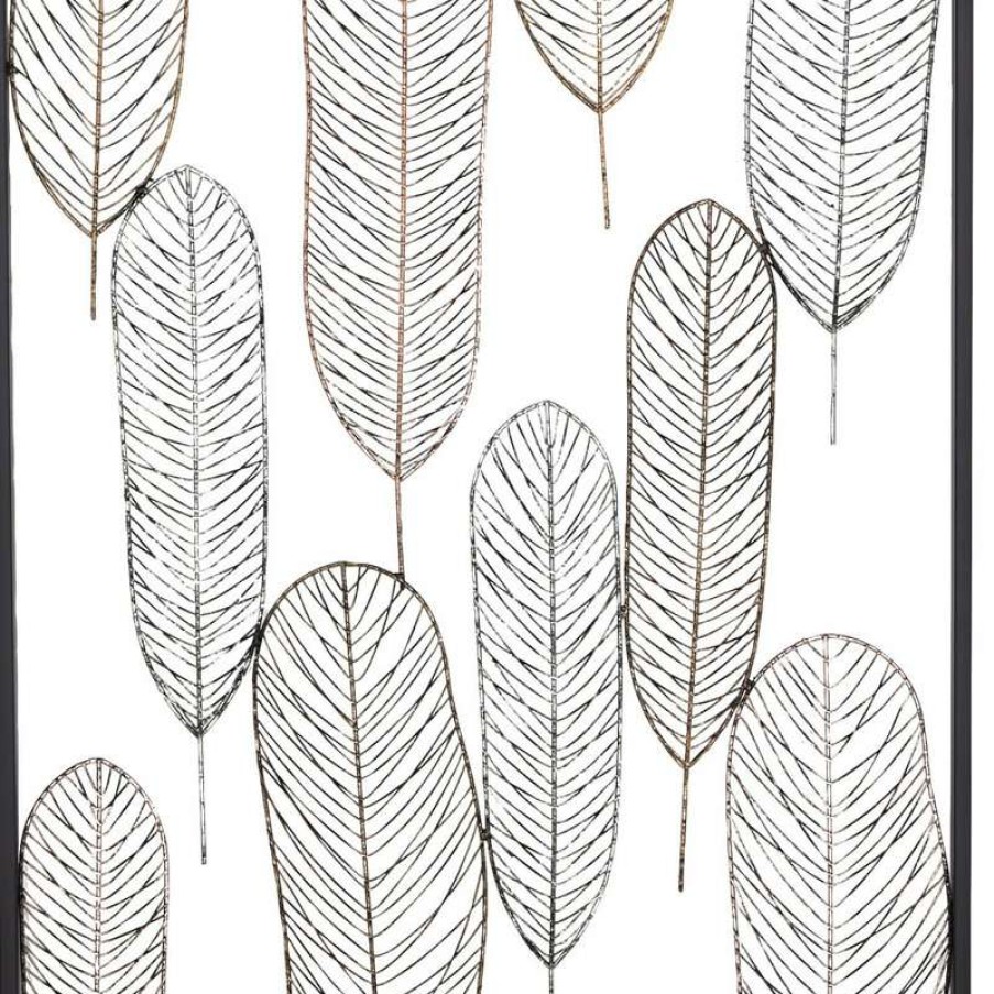 Wall Decor * | Cheapest Brimfield & May Black Iron Contemporary Wall Decor, 22 X 46 X 2