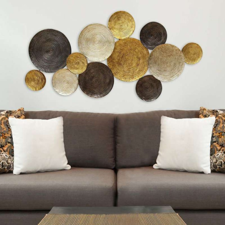 Wall Decor * | Flash Sale Stratton Home Decor Multi Circles Wall Decor