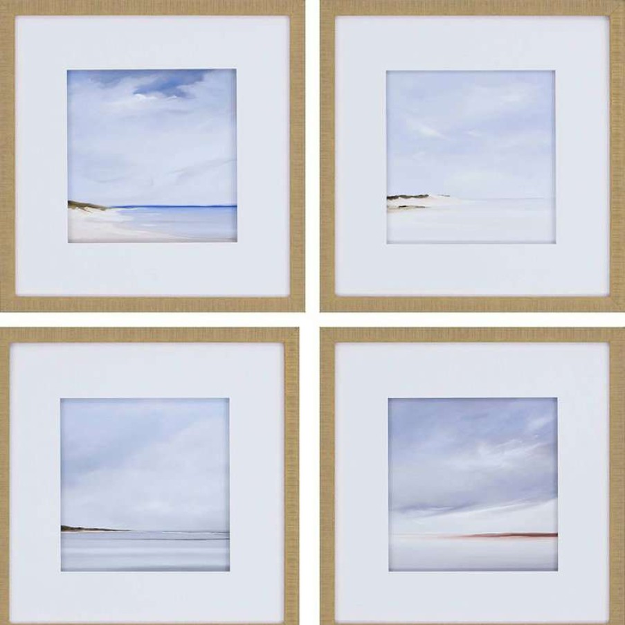 Wall Decor * | Buy Paragon Decor Shores Artwork, Set Of 4, 21 X21