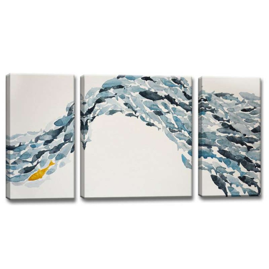 Wall Decor * | Best Pirce Ready2Hangart, Inc. Ready2Hangart 'Goldfish' By Normanyatt Jr. 3 Piece Wrapped Art Set