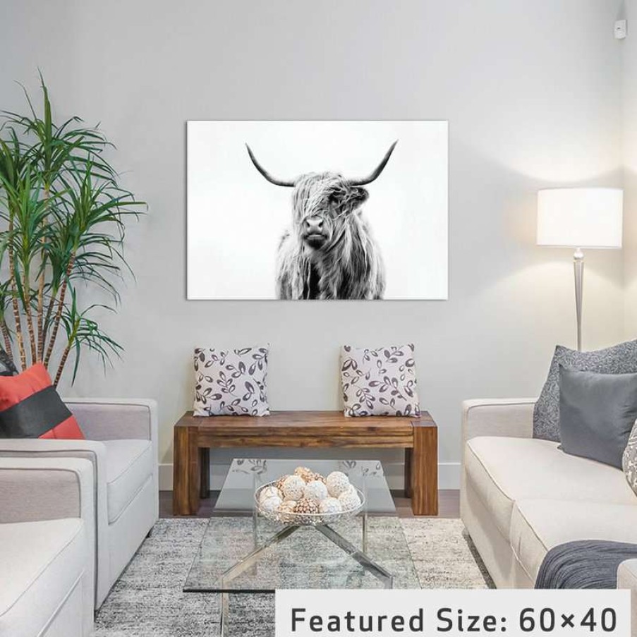 Wall Decor * | Promo Icanvas "Portrait Of A Highland Cow" By Dorit Fuhg, 40X26X0.75