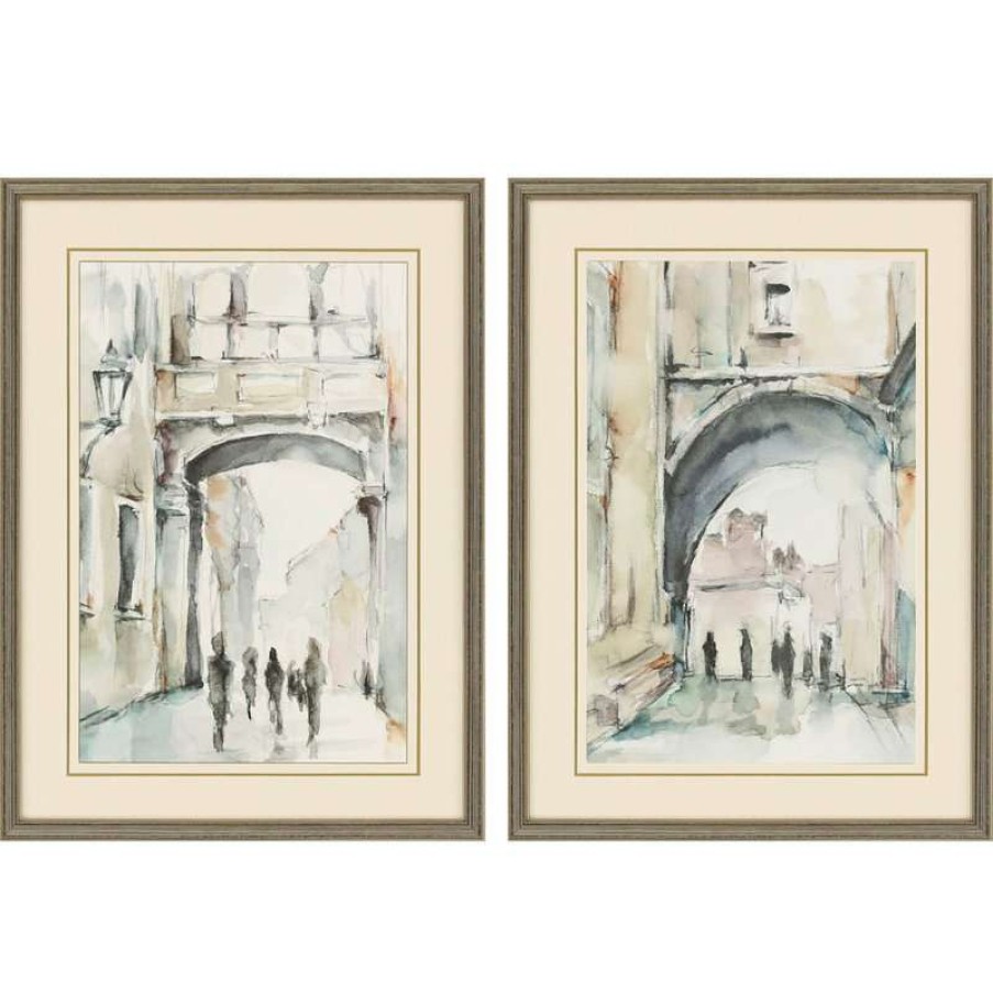 Wall Decor * | Promo Paragon Decor Watercolor Arches I, Set Of 2, Neutral