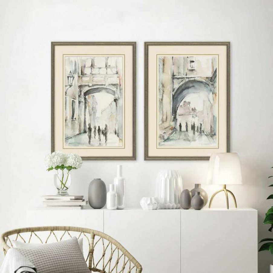 Wall Decor * | Promo Paragon Decor Watercolor Arches I, Set Of 2, Neutral