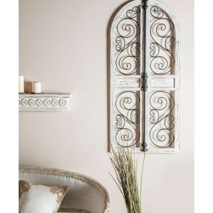 Wall Decor * | Top 10 Brimfield & May Vintage Gray Wood Wall Decor 44479