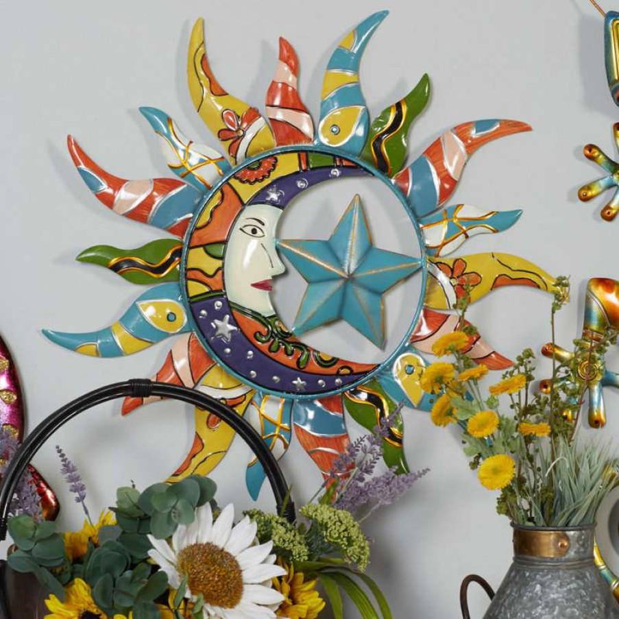 Wall Decor * | Top 10 Brimfield & May Eclectic Multi Colored Metal Wall Decor 55103