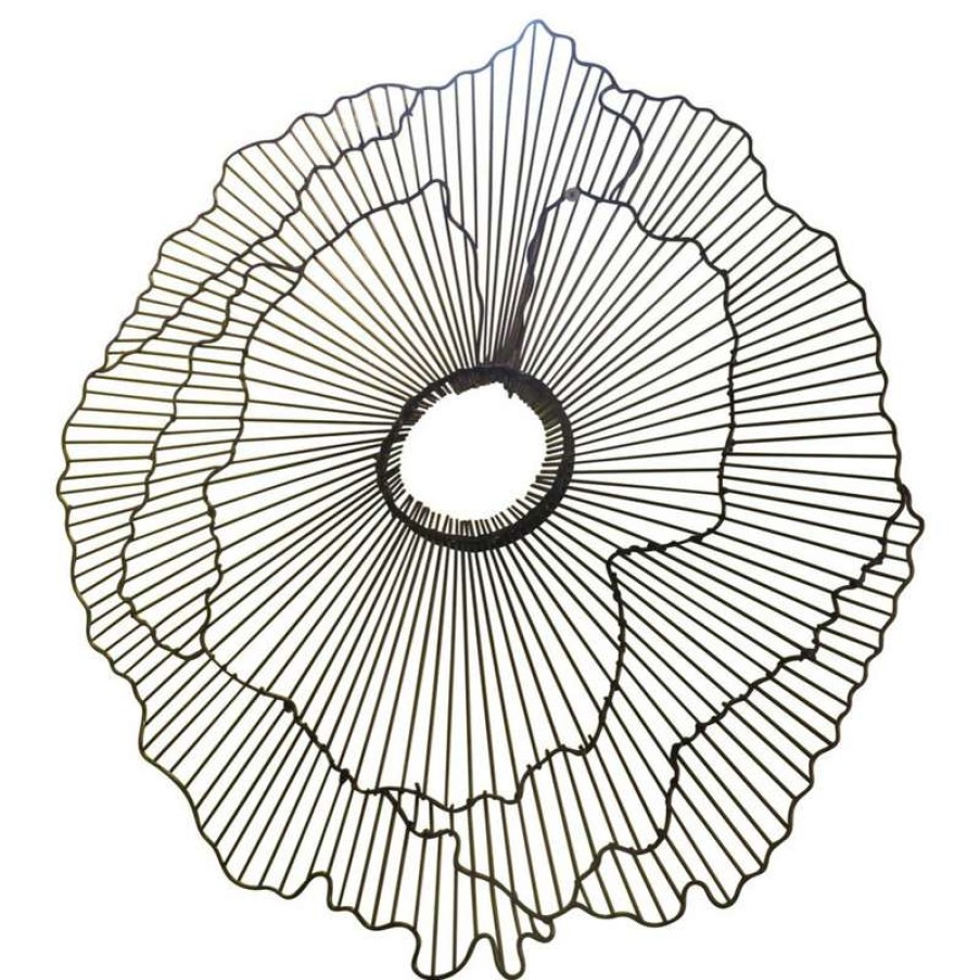 Wall Decor * | Brand New Dr. Livingstone I Presume Modern 40 Wire Flower Wall Art, Contemporary Metal Sculpture