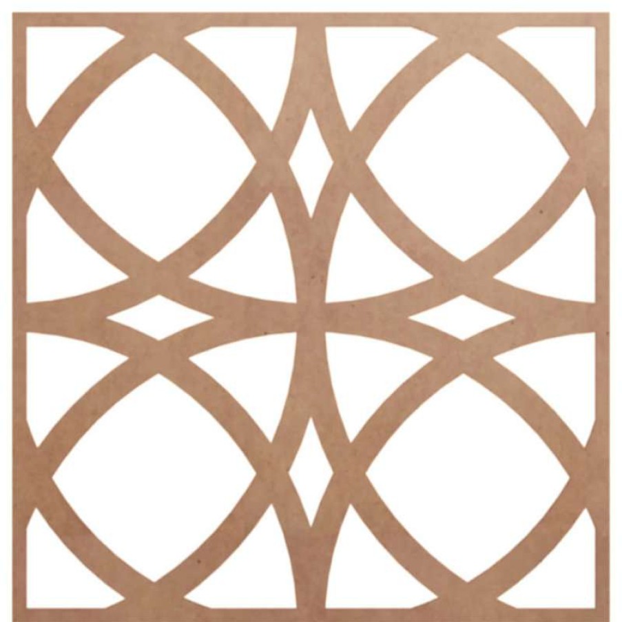 Wall Decor * | Best Deal Ekena Millwork Large Fleetwood Decorative Fretwork Wood Wall Panels, Mdf