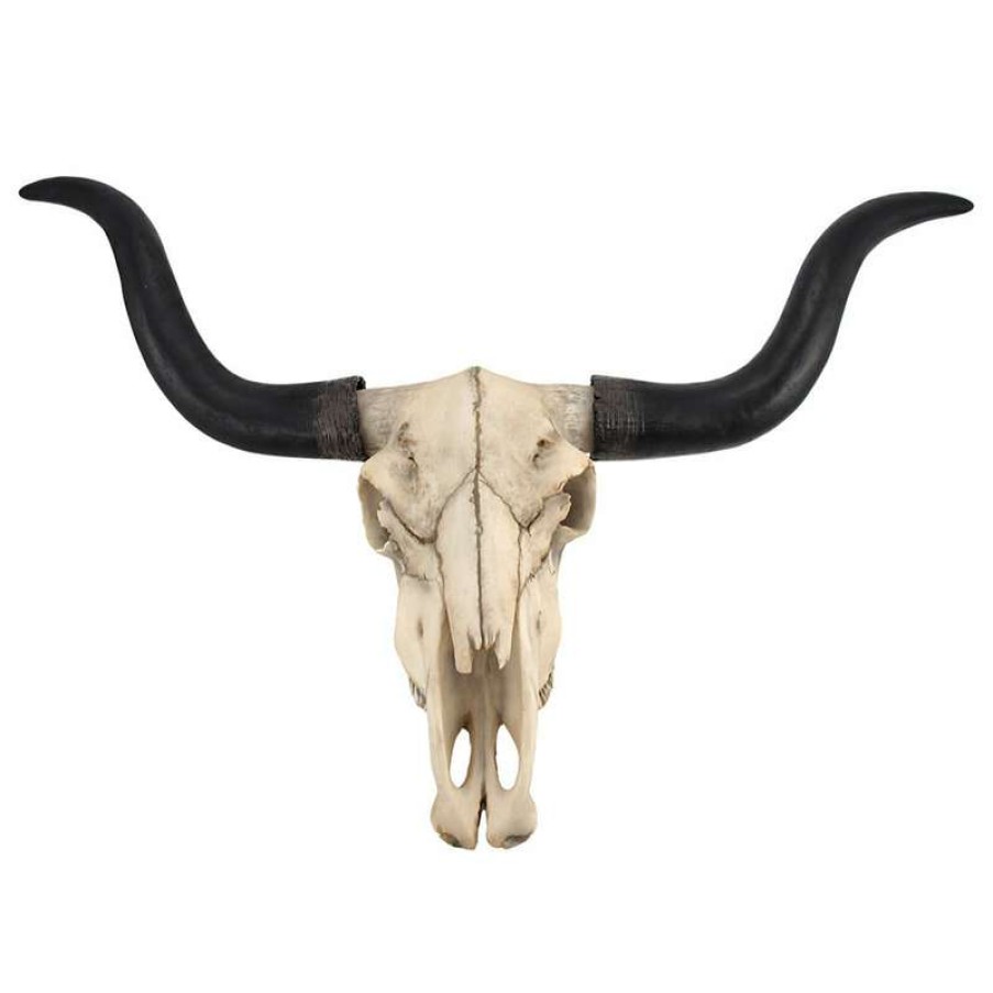 Wall Decor * | Best Sale Zeckos Huge Long Horn Cow Skull Wall Hanging Longhorn Steer