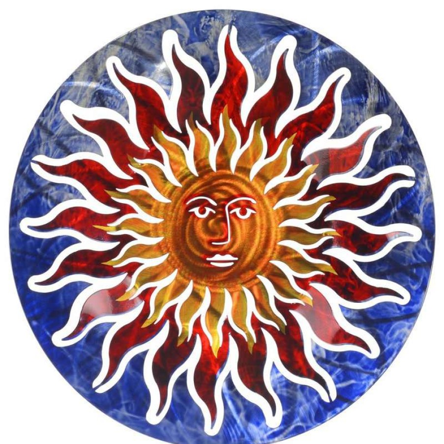 Wall Decor * | Flash Sale Next Innovations Wall Art Sun Face Blue/Red