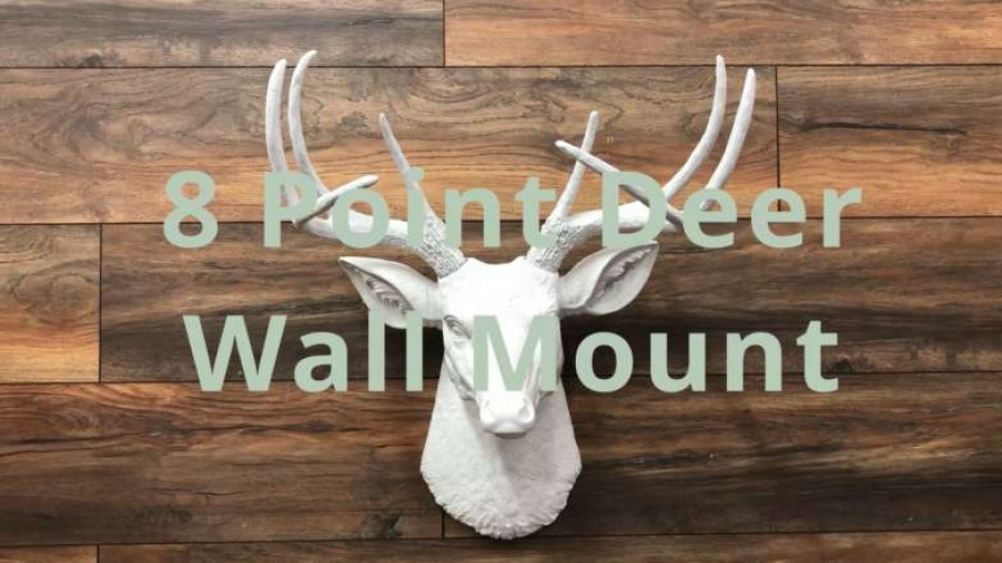 Wall Decor * | Flash Sale Near And Deer Faux Deer Head, White And Bronze