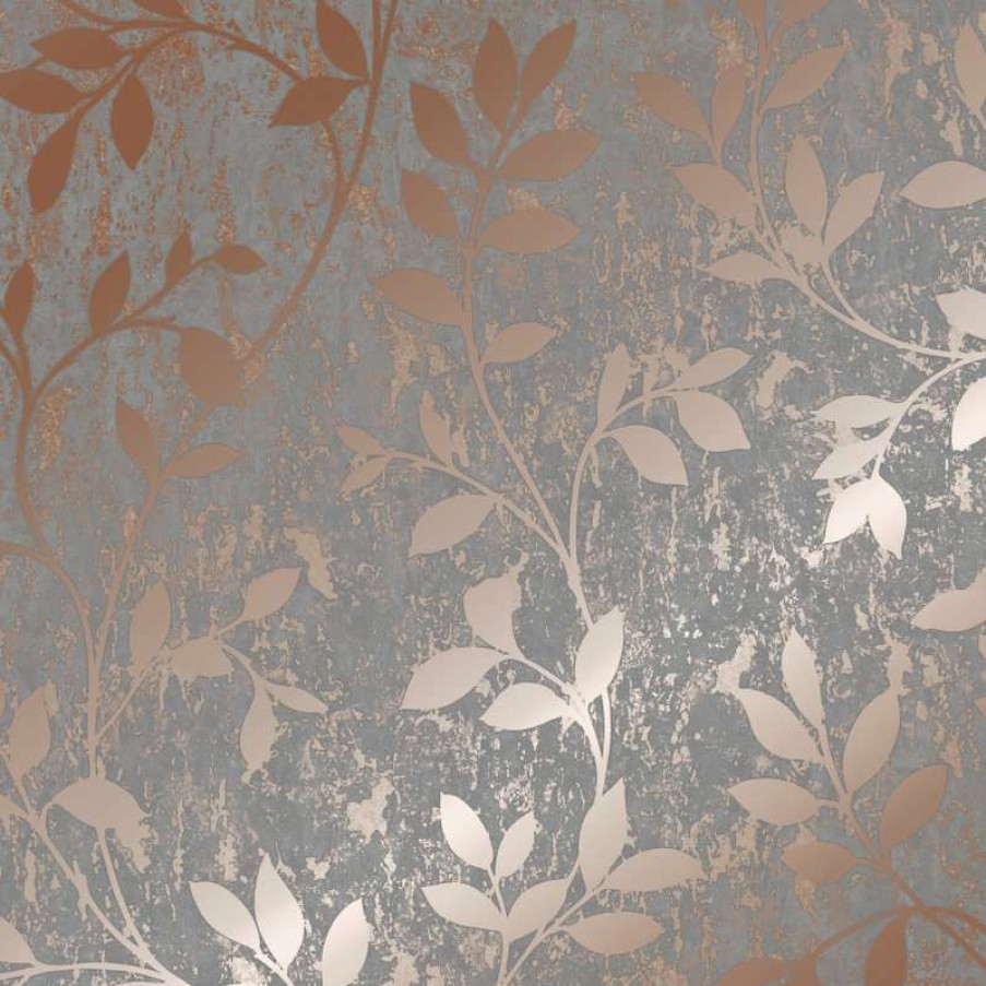 Wall Decor * | Cheap Graham & Brown Milan Trail Wallpaper, Rose Gold/Grey, 20 396