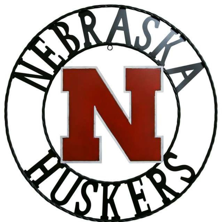 Wall Decor * | Discount Lrt Sales Llc Nebraska Cornhuskers Wrought Iron Wall Decor, 18