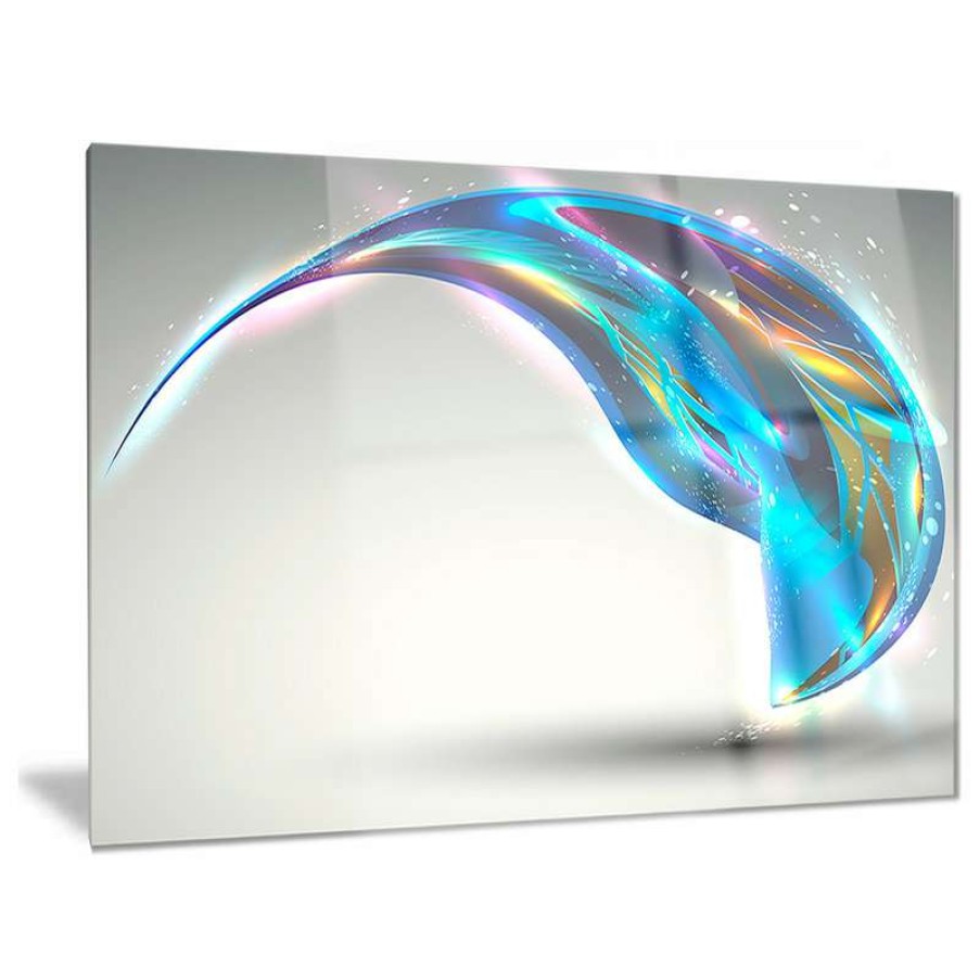 Wall Decor * | Best Reviews Of Designart Inc "Fantastic Abstract Illustration" Contemporary Glossy Metal Wall Art, 40 X30