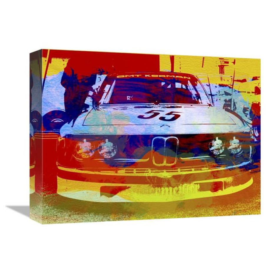 Wall Decor * | Brand New Naxart Studio "Bmw Racing Watercolor" Fine Art Print