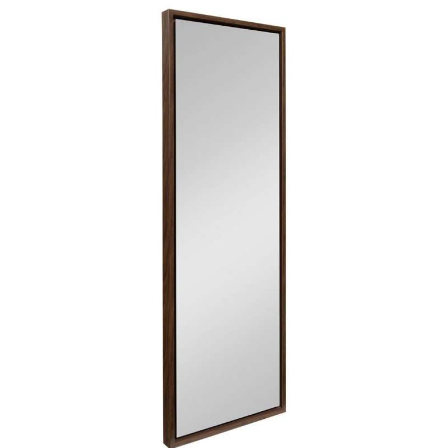 Mirrors * | Best Deal Uniek Evans Framed Full Body Wall Panel Mirror, Walnut Brown