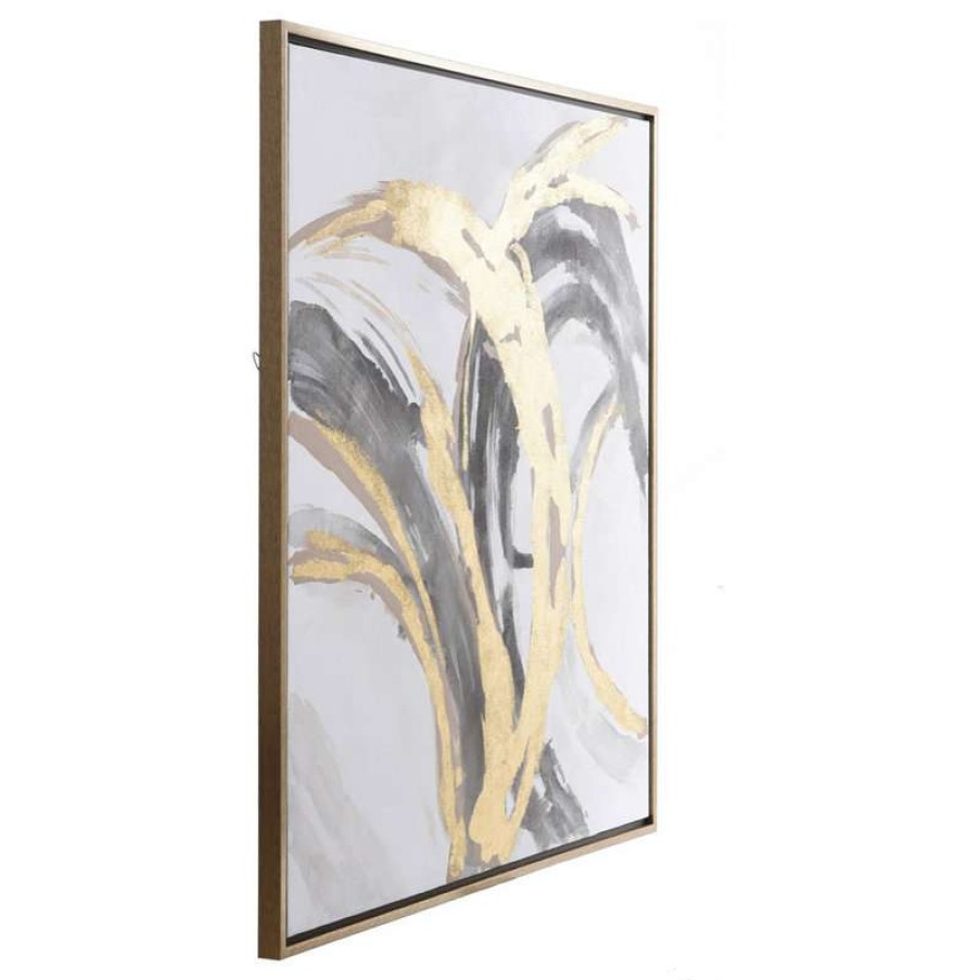 Wall Decor * | Discount Stylecraft Home Collection Contemporary Motion Wall Accent, Brass And Brown