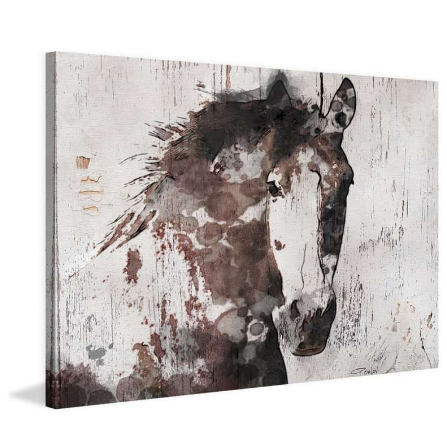 Wall Decor * | Best Pirce Marmont Hill "Gorgeous Horse" Painting Print On Wrapped Canvas, 45 X30