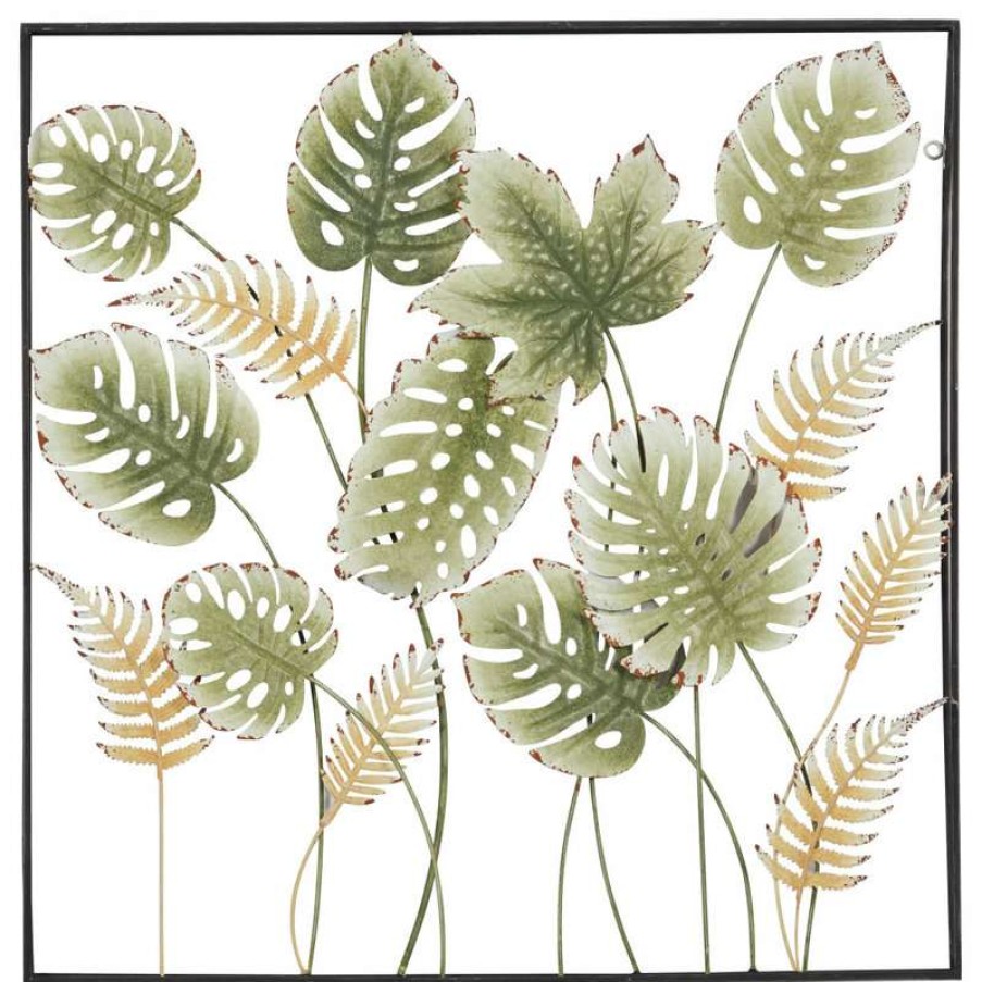 Wall Decor * | Outlet Brimfield & May Modern Green Metal Wall Decor 89516