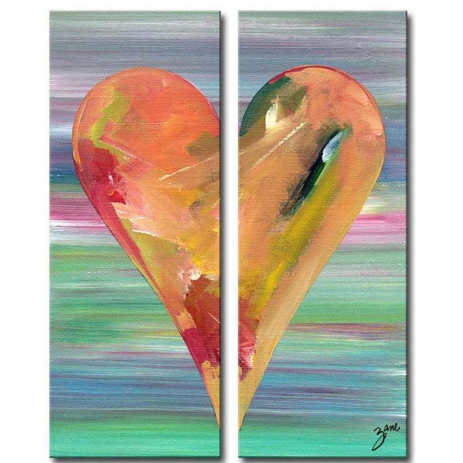 Wall Decor * | Best Sale Ready2Hangart, Inc. Heartwork "Haley" 2-Piece Canvas Art Set, 40 X16