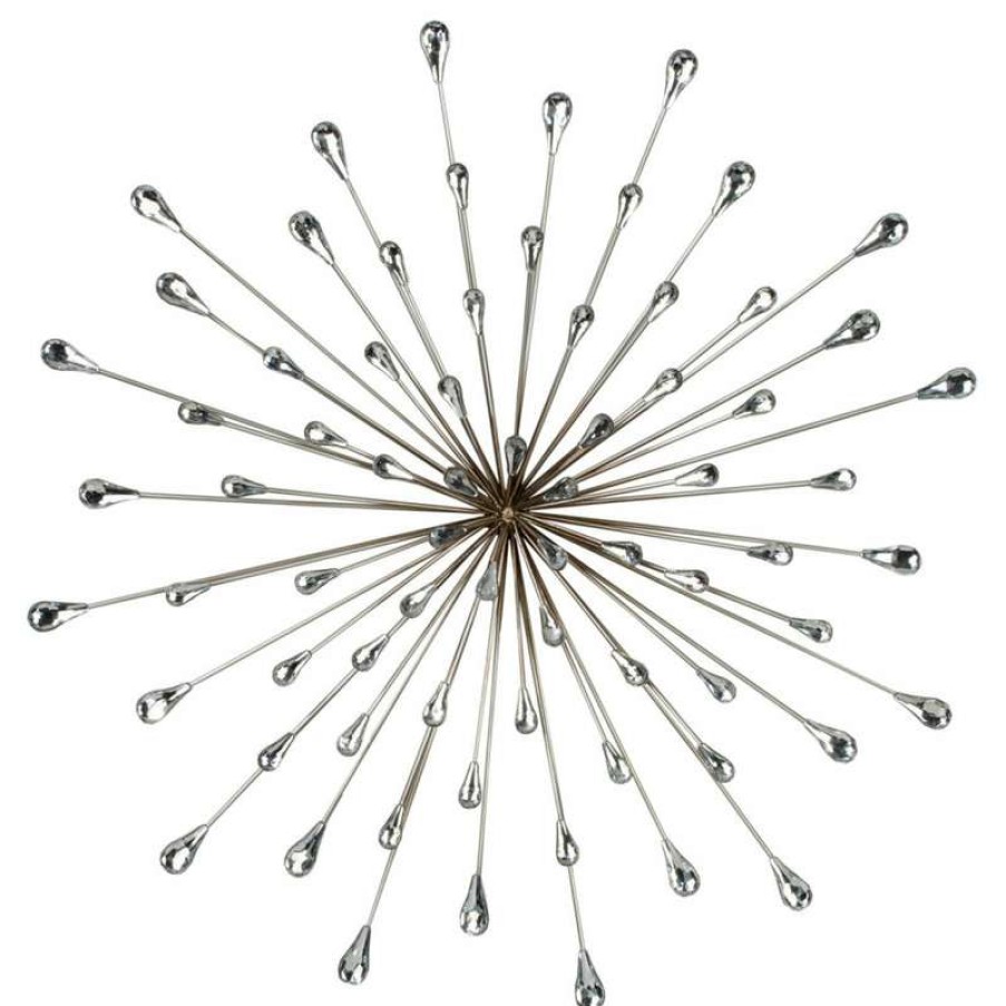 Wall Decor * | Coupon Tripar International, Inc. 28 Dia Starburst Wall Art, Silver