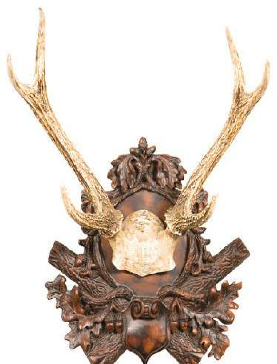 Wall Decor * | Deals Ok Casting Medium Antlers On Plaque