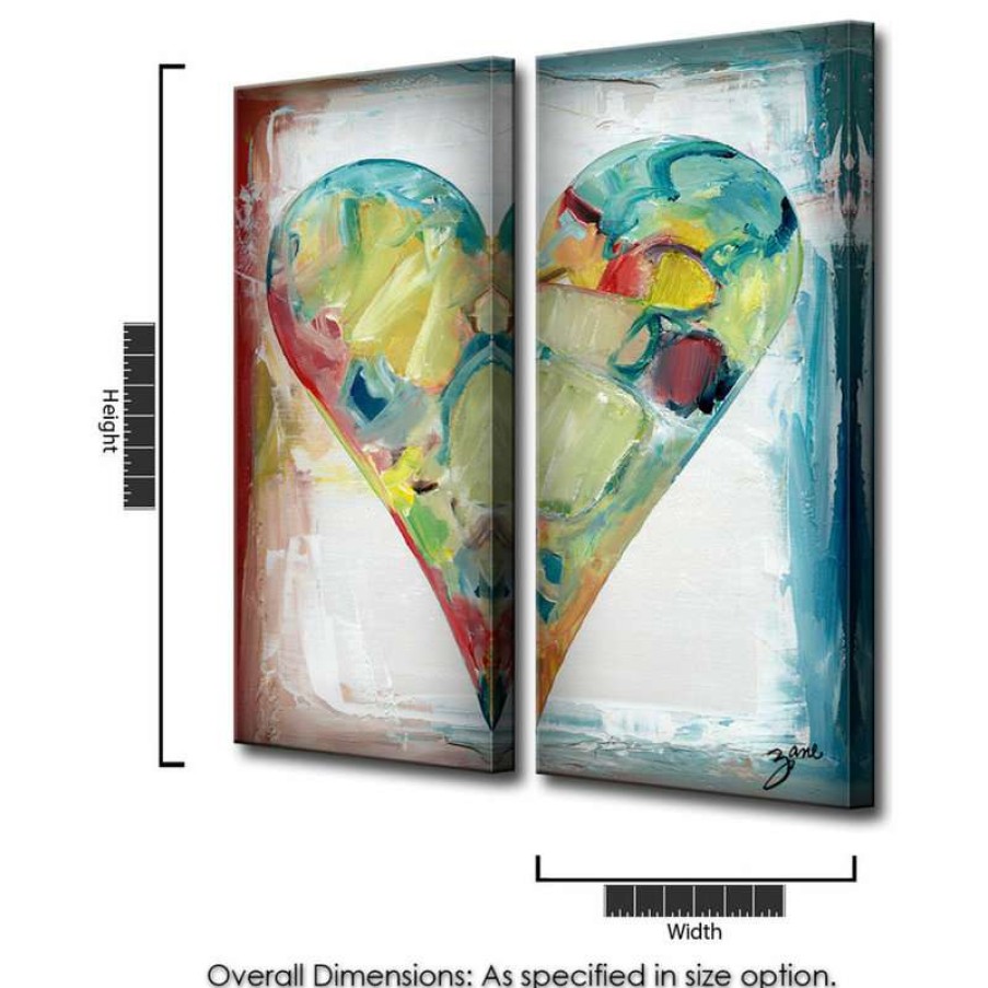 Wall Decor * | New Ready2Hangart, Inc. Heartwork "Daniel" 2-Piece Canvas Art Set, 30 X12