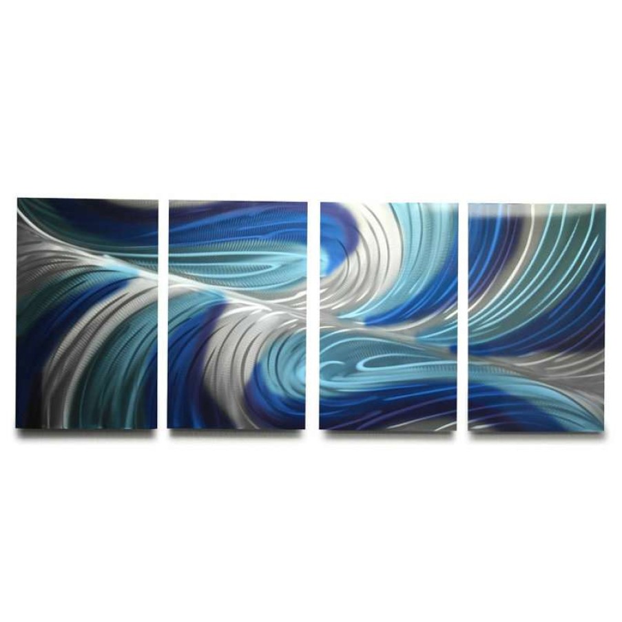 Wall Decor * | Discount Miles Shay Metal Art "Echo 3 Blues V2" Metal Wall Art