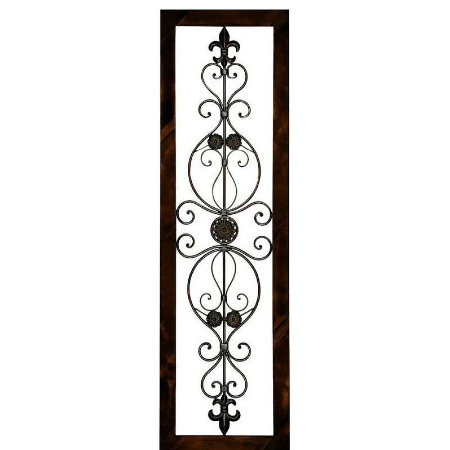 Wall Decor * | Wholesale Brimfield & May Rustic Brown Metal Wall Decor 96553