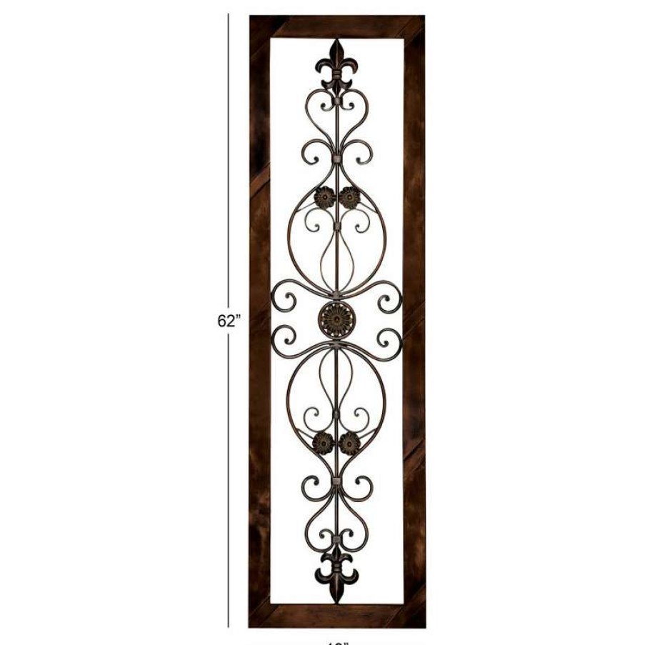 Wall Decor * | Wholesale Brimfield & May Rustic Brown Metal Wall Decor 96553