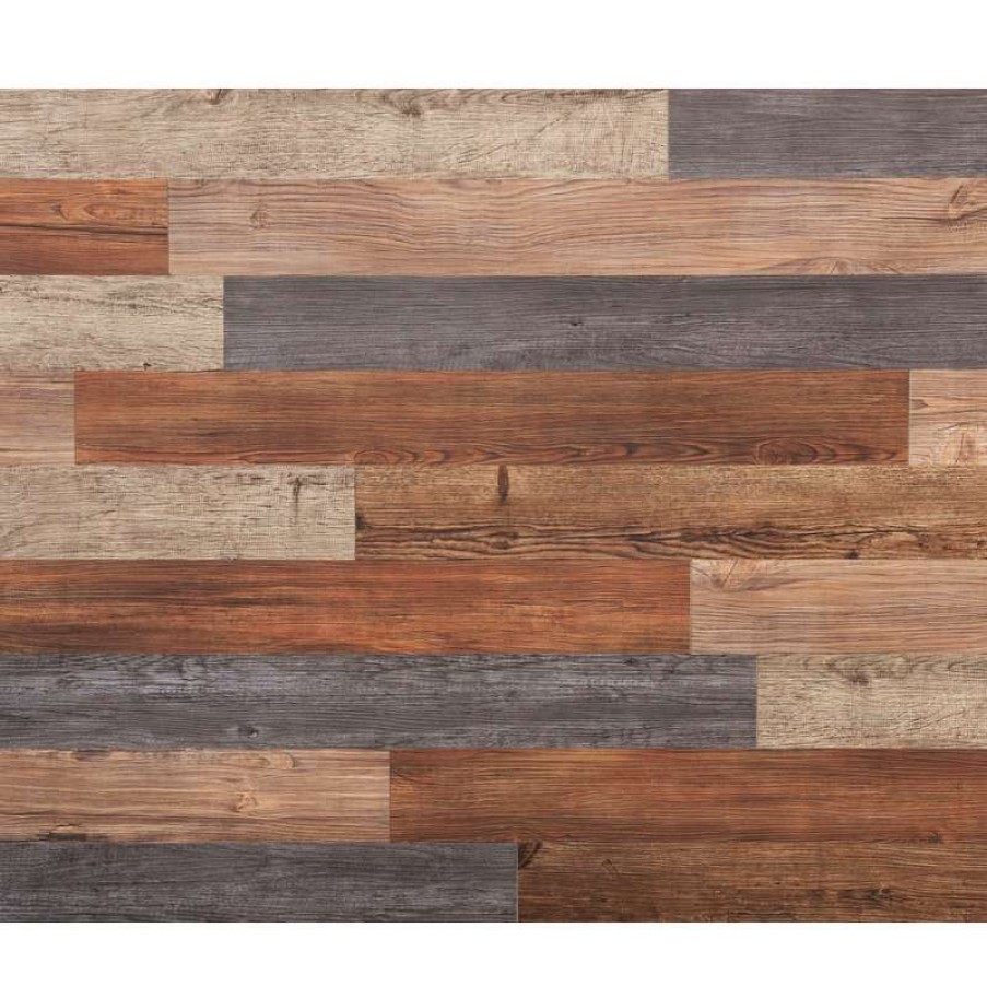 Wall Decor * | Flash Sale Nance Industries E-Z Wall Peel And Press Assorted Wall Planks