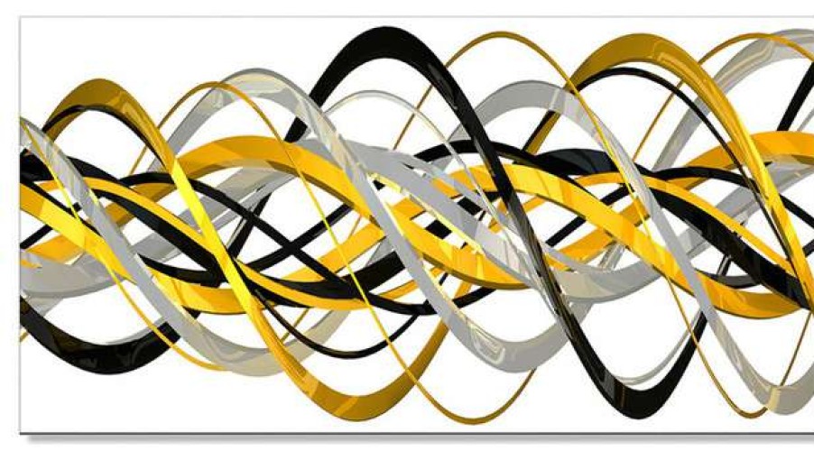 Wall Decor * | Discount Fabuart "Helixexpression" Abstract Canvas Art, 32 X16 , Single Panel